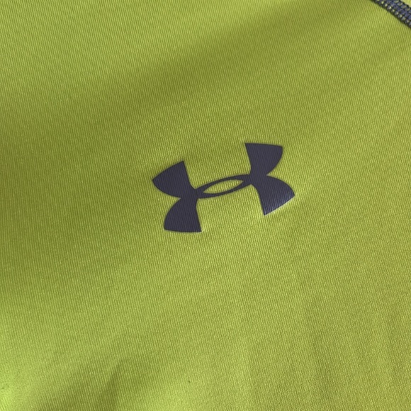 Under Armour Quarter Zip Pullover (Large, lime green) - Picture 2 of 8